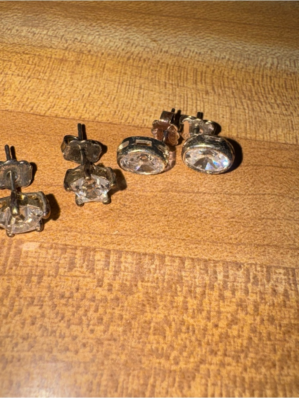 Rhinestone earrings - 2 pair